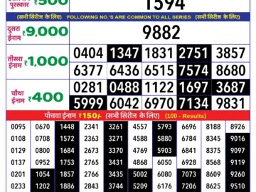 Lottery Result Today May 11, 2024