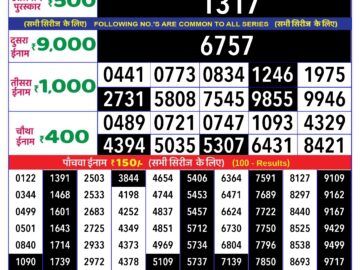 Lottery Result Today May 18, 2024