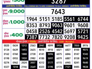 Lottery Result Today May 25, 2024