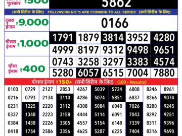 Lottery Result Today May 15, 2024