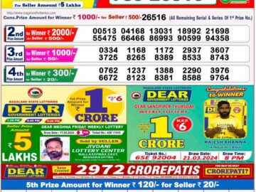 Lottery Result Today May 20, 2024