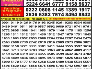 Lottery Result Today May 26, 2024