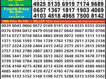 Lottery Result Today May 20, 2024