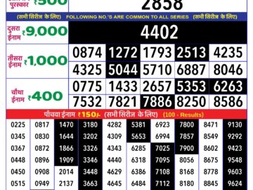 Lottery Result Today May 12, 2024