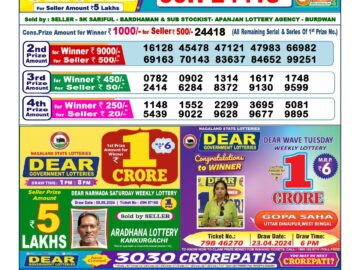 Lottery Result Today June 11, 2024