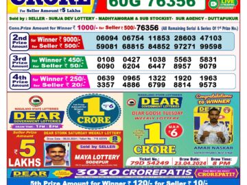 Lottery Result Today June 11, 2024