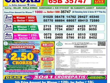 Lottery Result Today June 17, 2024