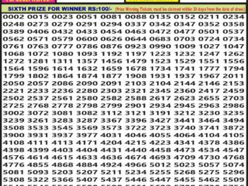 Lottery Result Today June 3, 2024