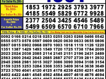 Lottery Result Today June 8, 2024