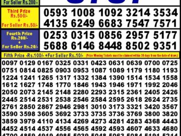 Lottery Result Today June 6, 2024