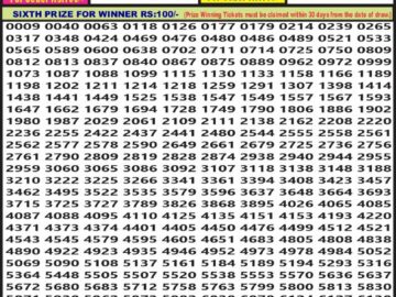 Lottery Result Today June 12, 2024