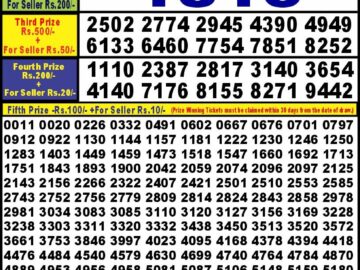 Lottery Result Today June 9, 2024