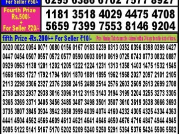 Lottery Result Today June 20, 2024