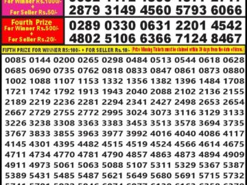 Lottery Result Today June 3, 2024