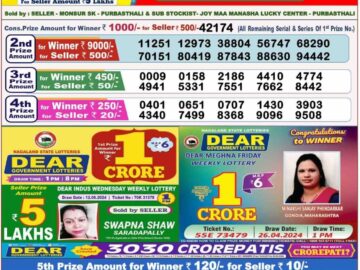 Lottery Result Today June 14, 2024