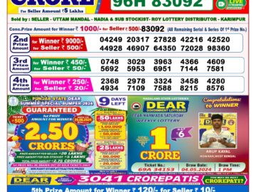 Lottery Result Today June 20, 2024