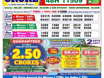 Lottery Result Today June 27, 2024