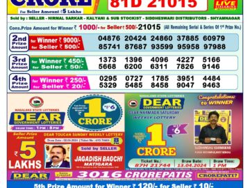 Lottery Result Today June 5, 2024