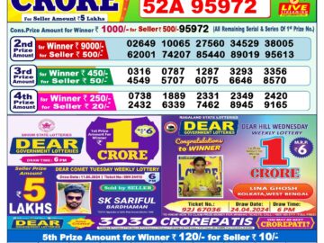 Lottery Result Today June 13, 2024