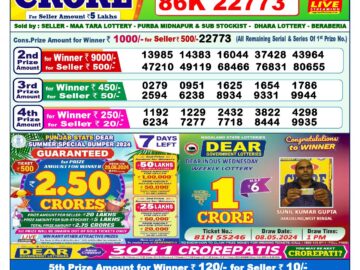 Lottery Result Today June 22, 2024