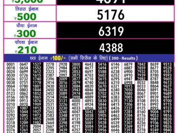 Lottery Result Today June 26, 2024