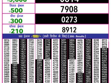 Lottery Result Today June 16, 2024