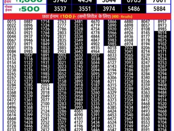 Lottery Result Today June 13, 2024