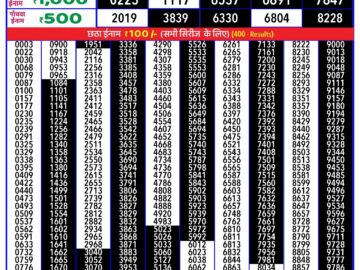 Lottery Result Today June 20, 2024