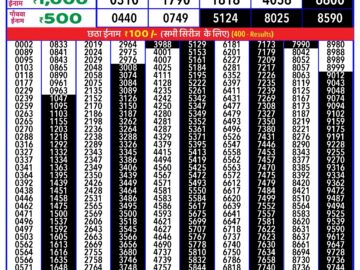 Lottery Result Today June 25, 2024