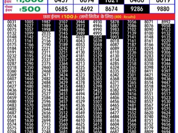 Lottery Result Today June 9, 2024