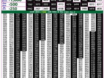 Lottery Result Today June 9, 2024