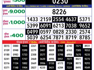 Lottery Result Today June 7, 2024