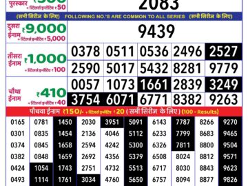 Lottery Result Today June 13, 2024