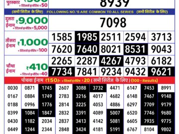 Lottery Result Today June 20, 2024