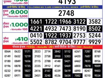 Lottery Result Today June 11, 2024