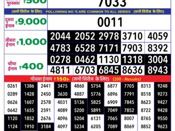 Lottery Result Today June 3, 2024