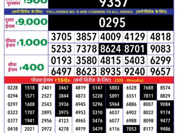 Lottery Result Today June 3, 2024