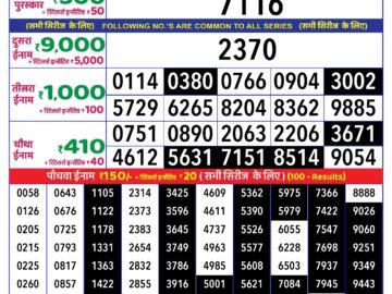 Lottery Result Today June 25, 2024