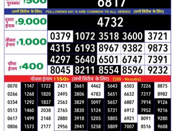 Lottery Result Today June 9, 2024