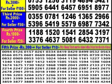 Lottery Result Today June 3, 2024