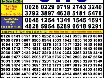 Lottery Result Today June 16, 2024