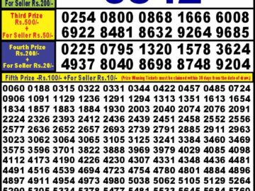 Lottery Result Today June 5, 2024