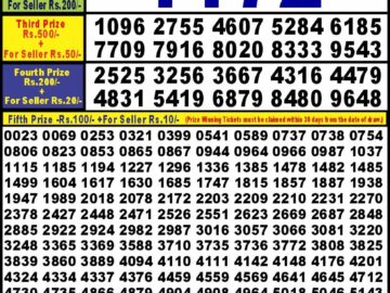 Lottery Result Today June 28, 2024