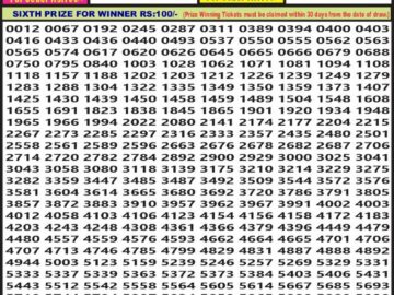 Lottery Result Today June 8, 2024