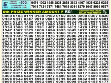 Lottery Result Today July 14, 2024