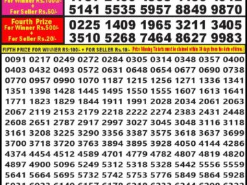 Lottery Result Today July 9, 2024