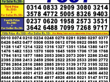 Lottery Result Today July 22, 2024