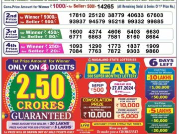 Lottery Result Today July 21, 2024