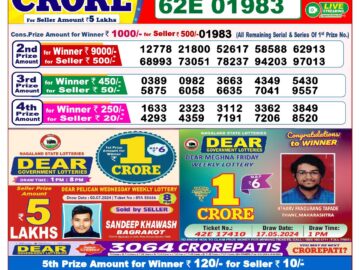 Lottery Result Today July 6, 2024