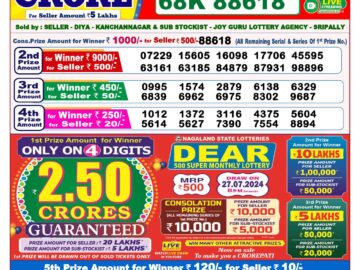 Lottery Result Today July 7, 2024